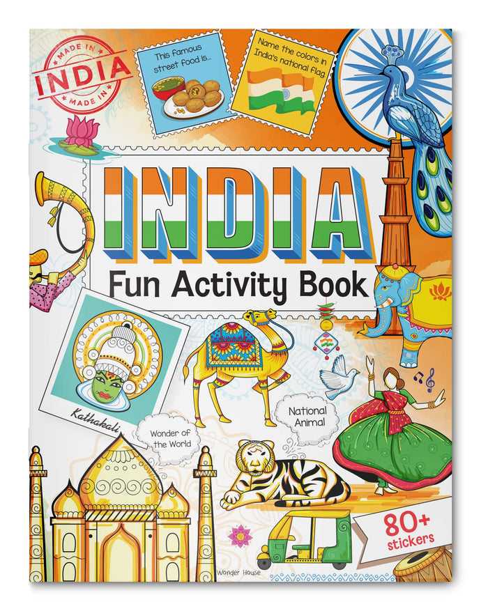 INDIA - Fun Activity Book for Children by Wonder House Books - Paperback cover