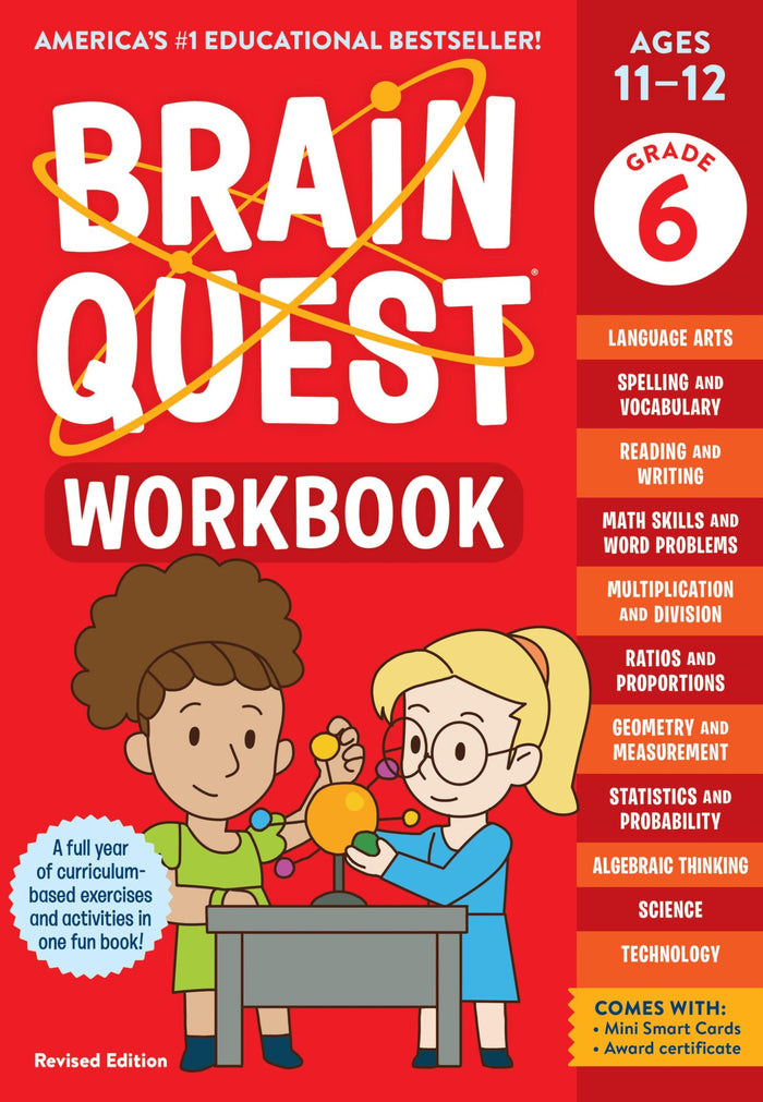 Brain Quest Workbook: 6th Grade Revised Edition by Workman Publishing - Paperback cover