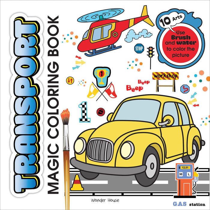 Transport Magic Coloring Book by Wonder House Books - Paperback cover