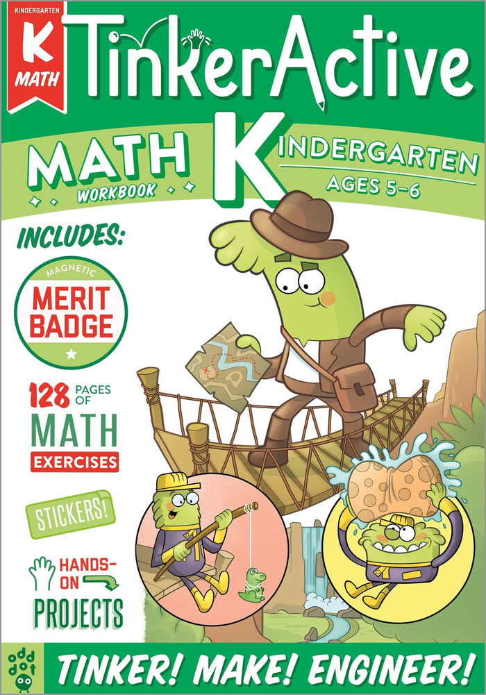 TinkerActive Workbooks: Kindergarten Math by Odd Dot - Paperback cover