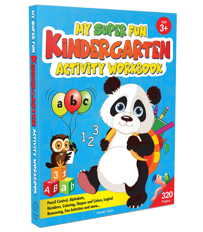 My Super Fun Kindergarten Activity Workbook for Children : Pattern Writing, Colors, Shapes, Numbers by Wonder House Books - Paperback cover
