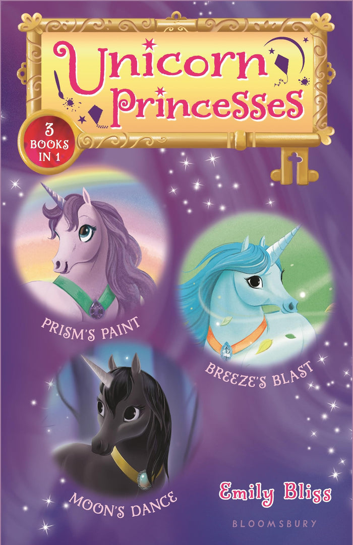 Unicorn Princesses Bind-up Books 4-6: Prism's Paint, Breeze's Blast, and Moon's Dance by Emily Bliss - Hardcover cover