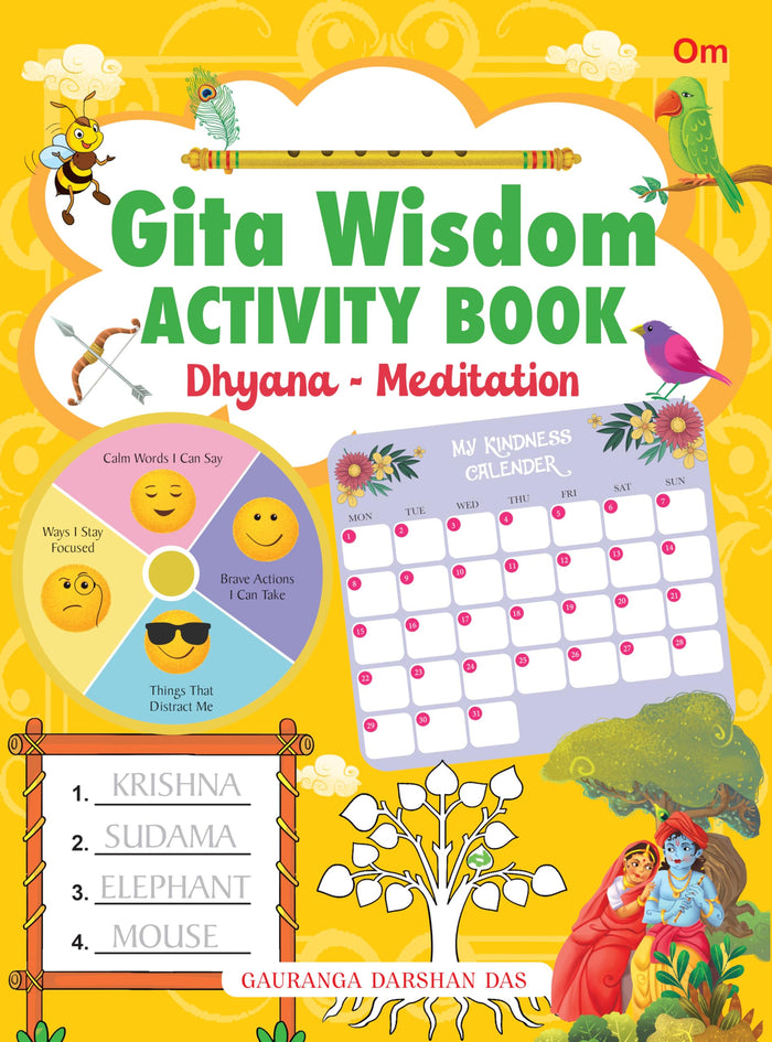 Front cover of the book 'Gita Wisdom Activity Book:Dhyana Meditation' by Gauranga Darshan Das.