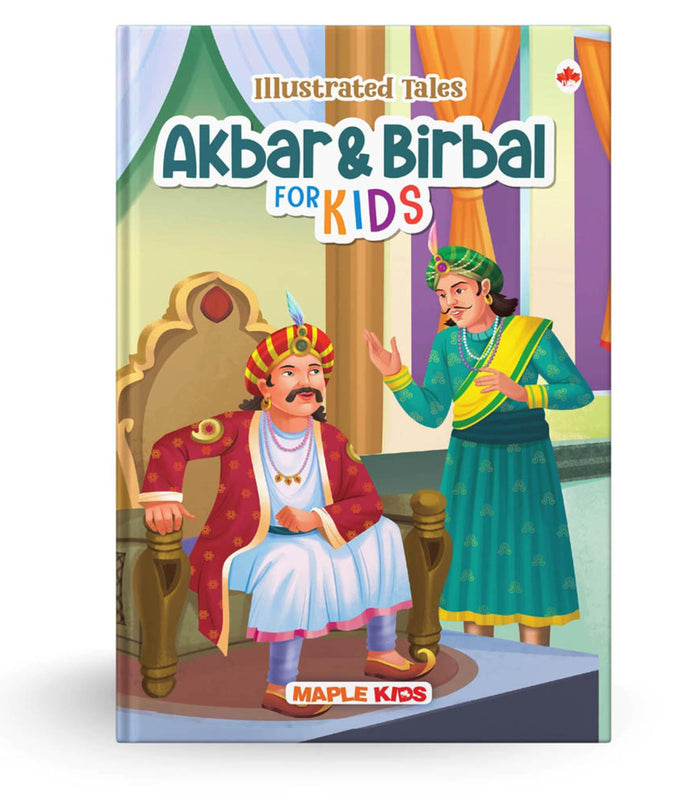 Akbar Birbal Story Book - Illustrated Stories for Children by maple press - Hardcover cover