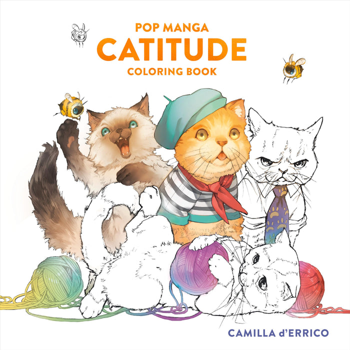 Pop Manga Catitude Coloring Book by Camilla d'Errico - Paperback cover
