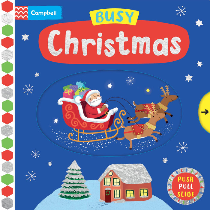 Busy Christmas: A Push, Pull, Slide Book (Campbell Busy Books) by Campbell Books - Board Book cover