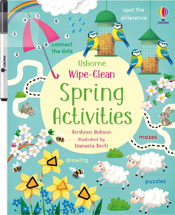 Wipe-Clean Spring Activities by Kirsteen Robson - Paperback cover