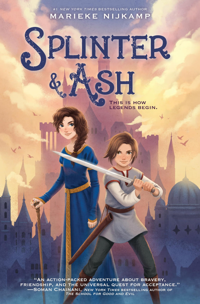 Splinter & Ash: A Middle Grade Fantasy About a Princess and Squire on a Dangerous Quest for Kids (Ages 8-12) by Marieke Nijkamp - Paperback cover