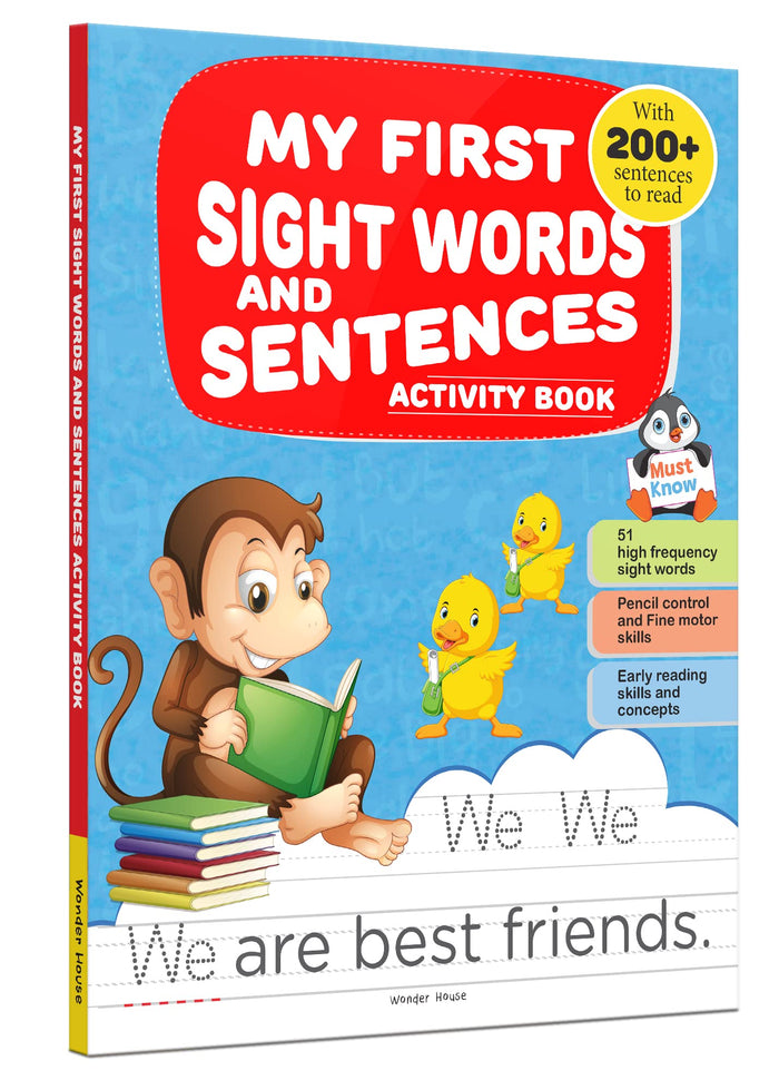 My First Sight Words And Sentences Activity Book: With 200+ Sentences to Read by Wonder House Books - Paperback cover