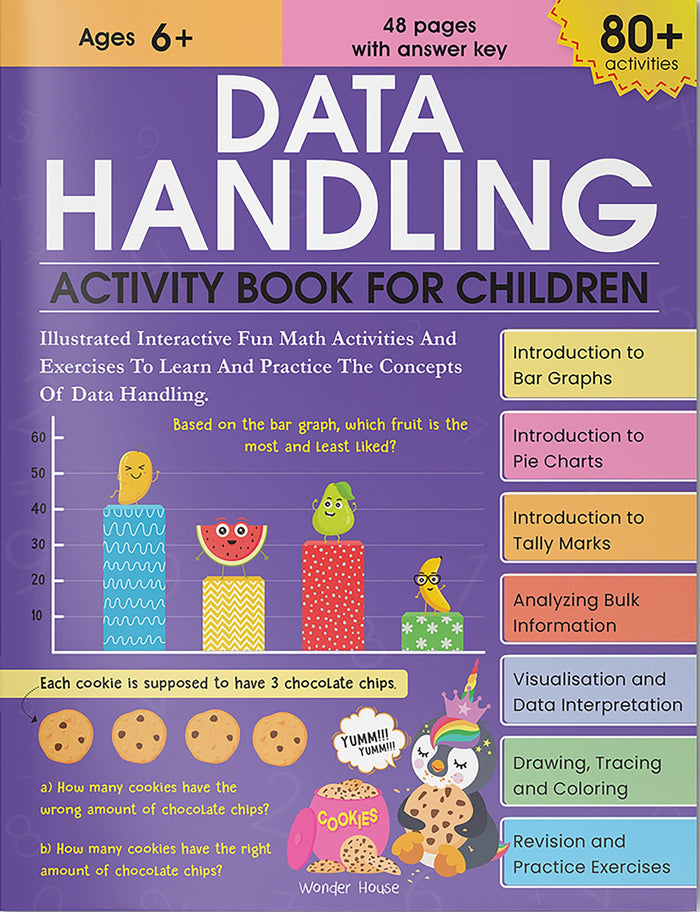 Data Handling Activity Book For Kids by Wonder House Books - Paperback cover
