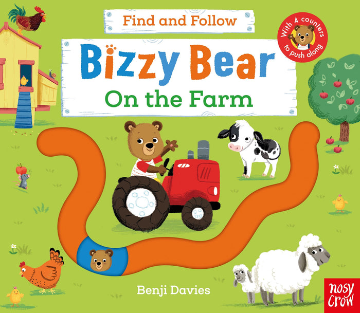 Bizzy Bear: Find and Follow On the Farm by Benji Davis - Board Book cover