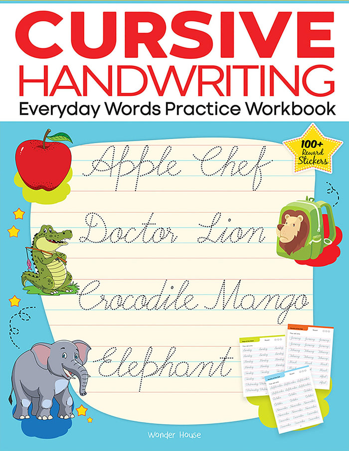 Cursive Handwriting - Everyday Words: Practice Workbook For Children by Wonder House Books - Paperback cover