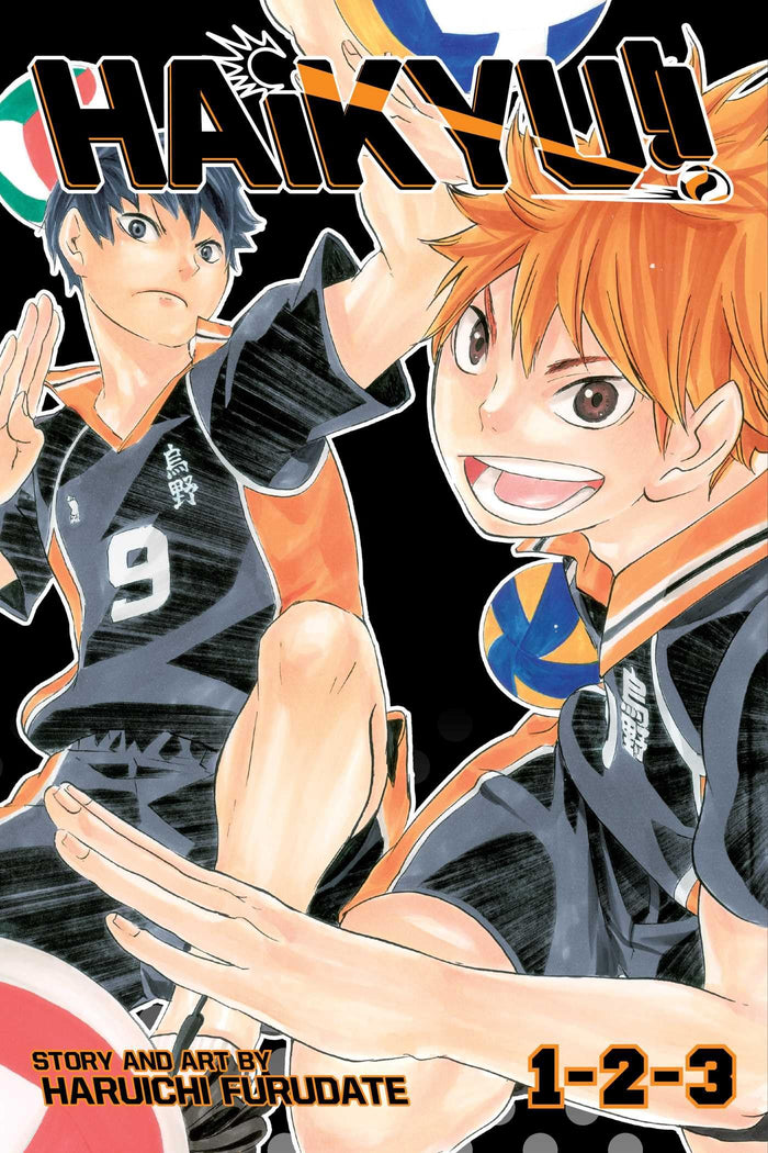 Haikyu!! (3-in-1 Edition), Vol. 1: Includes vols. 1, 2 & 3 by Haruichi Furudate - Paperback cover