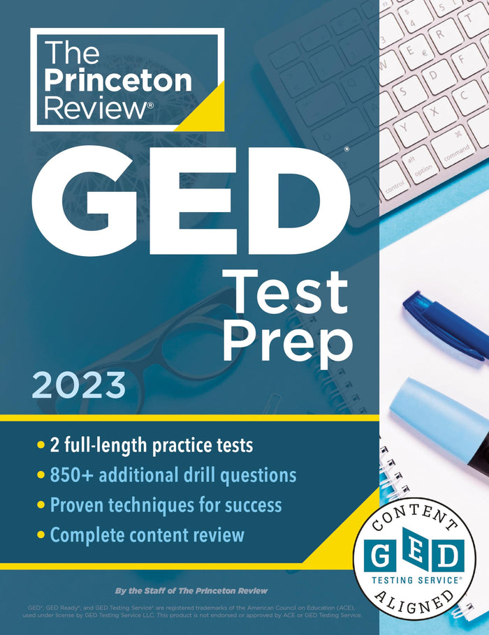 Princeton Review GED Test Prep, 2023: 2 Practice Tests + Review & Techniques + Online Features (College Test Preparation) by The Princeton Review - Paperback cover