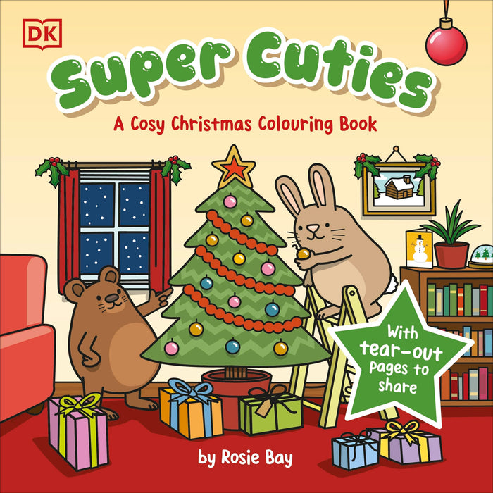 DK Children Super Cuties A Cosy Christmas Colouring Book. by Rosie Bay - Paperback cover