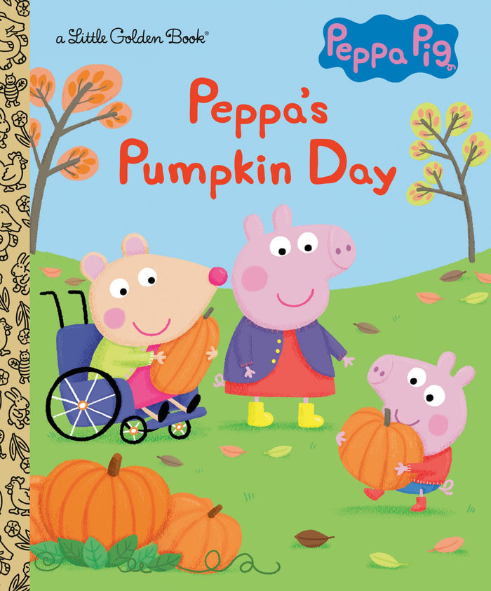 Peppa's Pumpkin Day (Peppa Pig): A Little Golden Book for Kids and Toddlers by Courtney Carbone - Hardcover cover