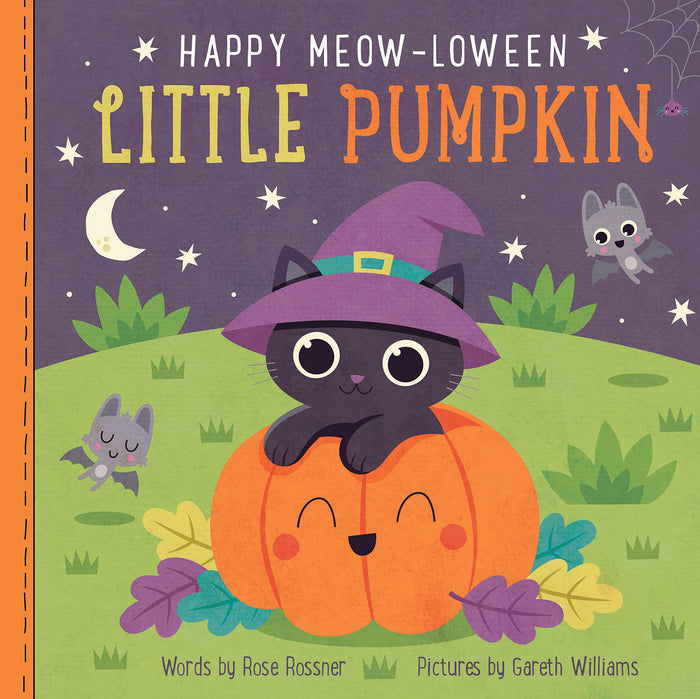 Happy Meow-loween Little Pumpkin: A Sweet and Funny Halloween Board Book for Babies and Toddlers (Punderland) by Rose Rossner - Board Book cover