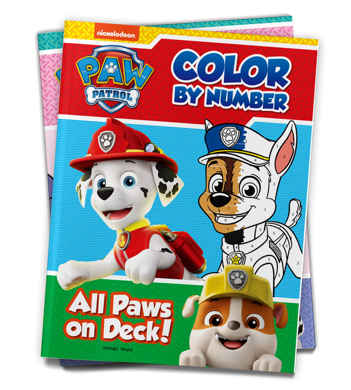 All Paws on Deck: Paw Patrol, Color By Number Activity Book by Wonder House Books - Paperback cover