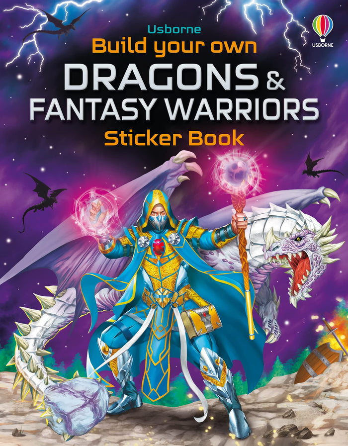 Usborne Build Your Own Dragons and Fantasy Warriors Sticker Book. by Simon Tudhope - Paperback cover
