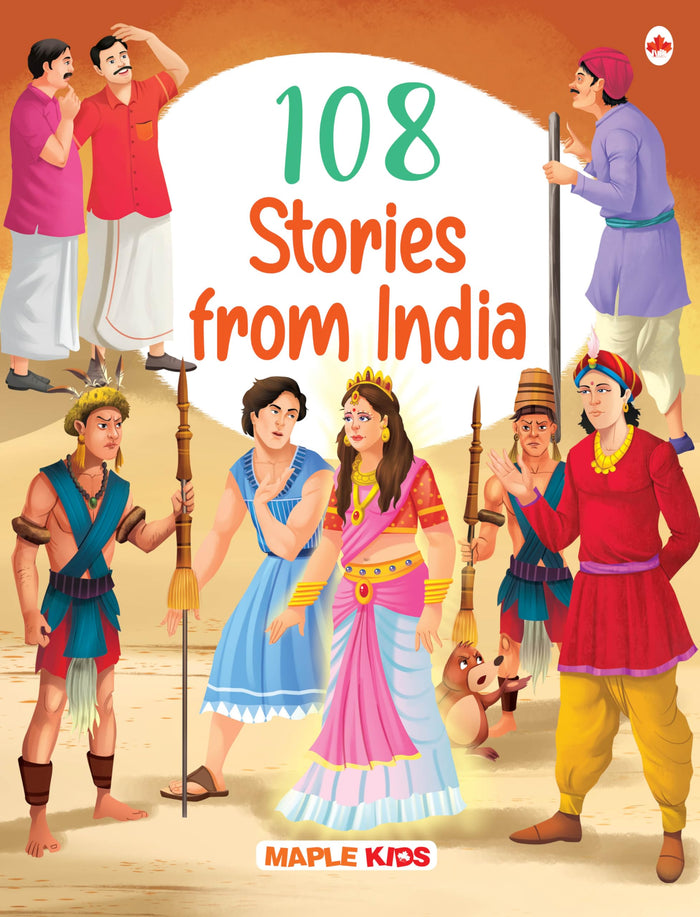 108 Stories from India (Illustrated) - Story Book for Kids by Maple Press - Paperback cover