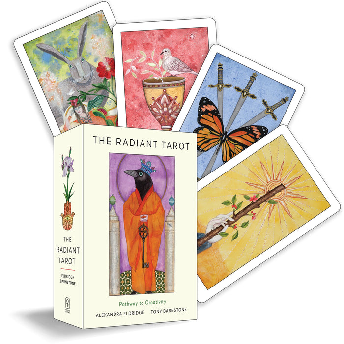 The Radiant Tarot: Pathway to Creativity (78 Cards, Full-Color Guide Book, Deluxe Keepsake Box) by Alexandra Eldridge - Paperback cover