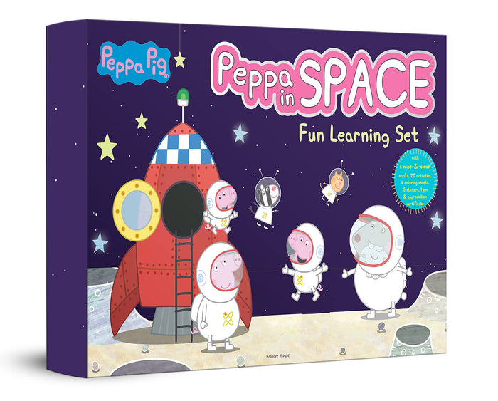 Peppa Pig - Peppa In Space : Fun Learning Set (With Wipe And Clean Mats, Coloring Sheets, Stickers by Wonder House Books - Loose Leaf cover