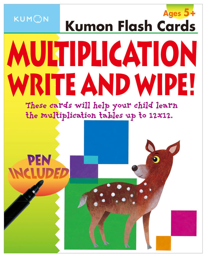 Kumon Multiplication Write and Wipe Flash Cards (Kumon Flash Cards) by Kumon Publishing - Cards cover