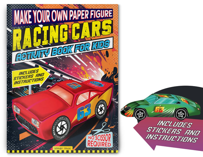 Make your own Paper Figure - Racing Cars (Activity Book for kids) by Wonder House Books - Paperback cover