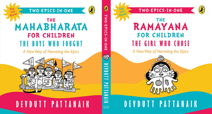 Two-Epics-In-One (The Girl Who Chose And The Boys Who Fought): A Flipbook by Devdutt Pattanaik - Paperback cover