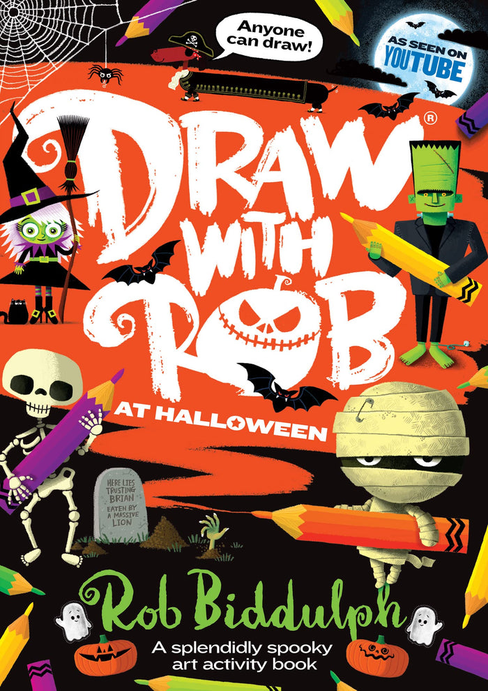 Draw With Rob at Halloween by Rob Biddulph - Paperback cover