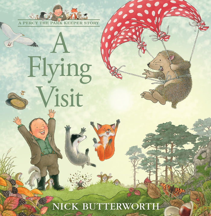 A Flying Visit: A funny illustrated picture book for children from the creator of One Snowy Night (A Percy the Park Keeper Story) by Nick Butterworth - Paperback cover