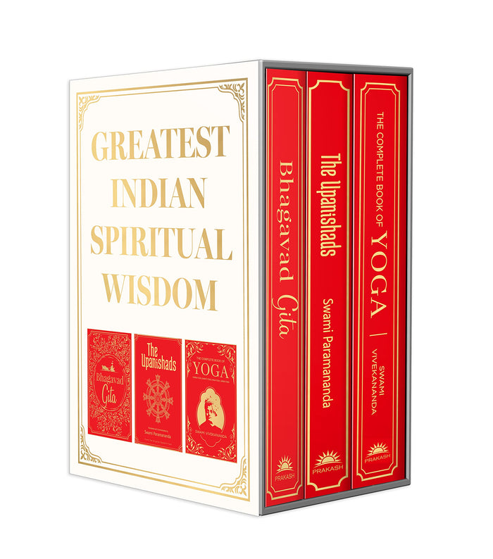 Boxed Set: Greatest Indian Spiritual Wisdom (Bhagvad Gita, The Upanishads, The Complete Book of Yoga) by Swami Vivekanand - Hardcover cover
