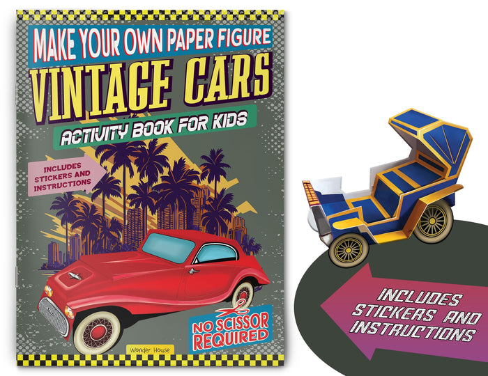 Make your own Paper Figure - Vintage Cars (Activity Book for kids) by Wonder House Books - Paperback cover