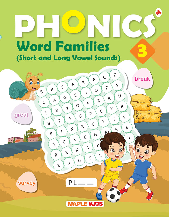 Phonics Reader - Word Families - Activity Book for Kids - Age 3+ years - Learning Letter Sounds by Maple Press - Paperback cover