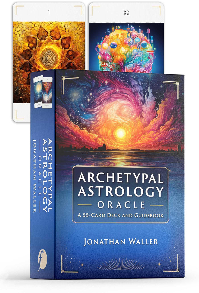 Archetypal Astrology Oracle: A 55-Card Deck and Guidebook by Jonathan Waller - Cards cover