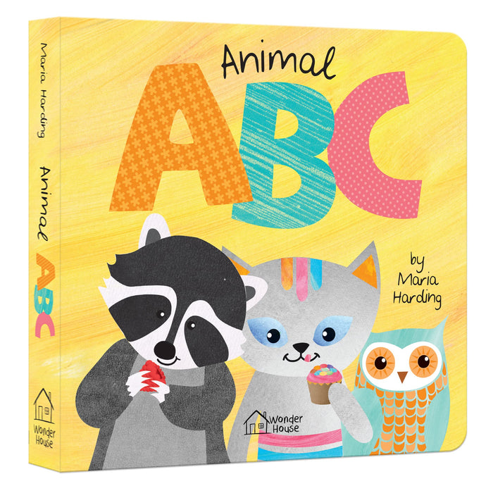 Animal ABC: Playful animals teach A to Z (Padded Board Book) by Maria Harding - Hardcover cover