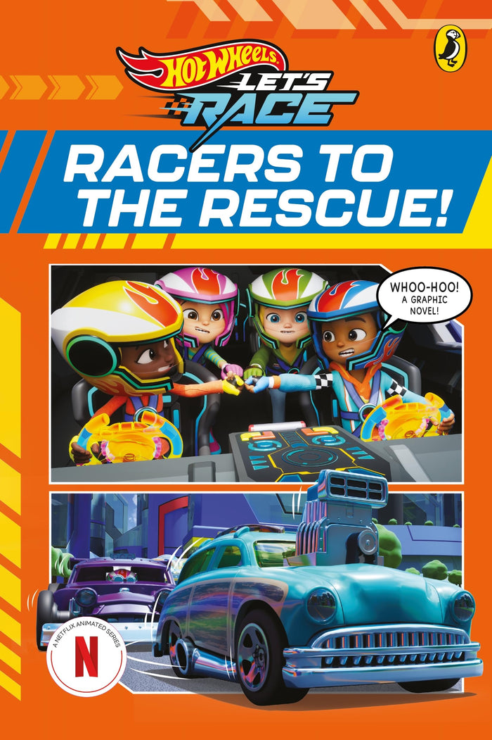 Puffin Hot Wheels Lets Race Racers to the Rescue! Graphic Novel. by Hot Wheels - Paperback cover