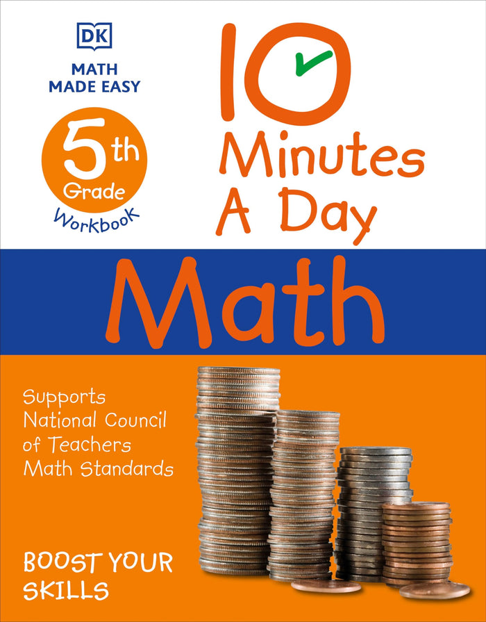 10 Minutes a Day Math, 5th Grade by DK - Paperback cover