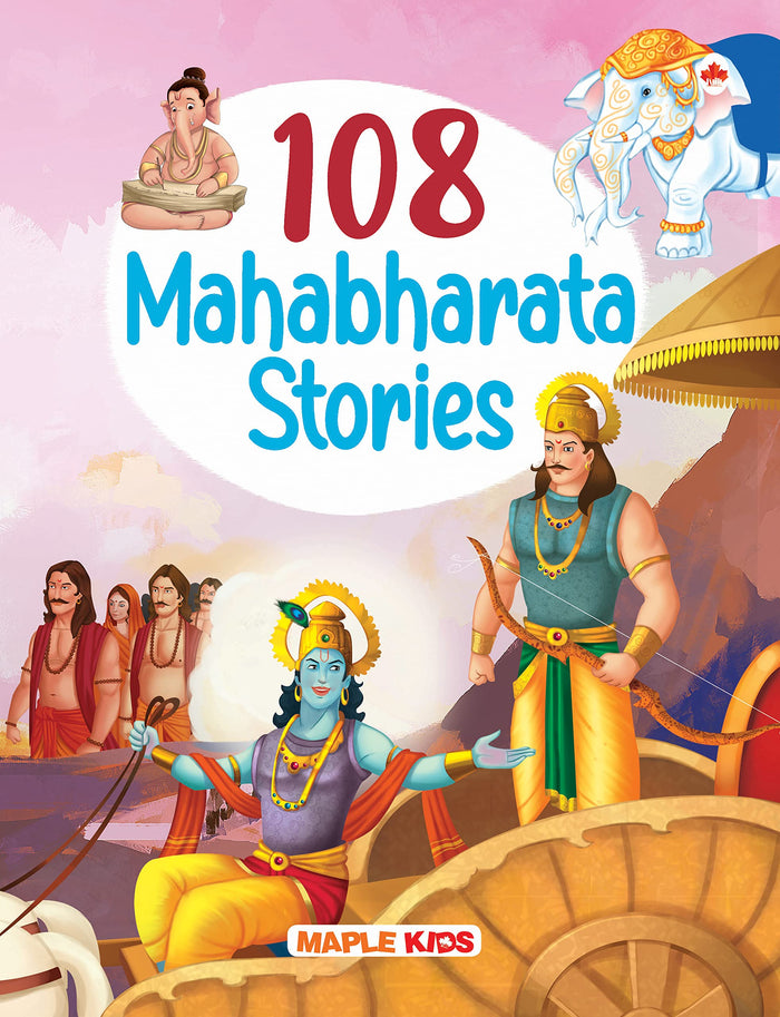 108 Mahabharata Stories for Children (Illustrated) by Maple Press - Paperback cover