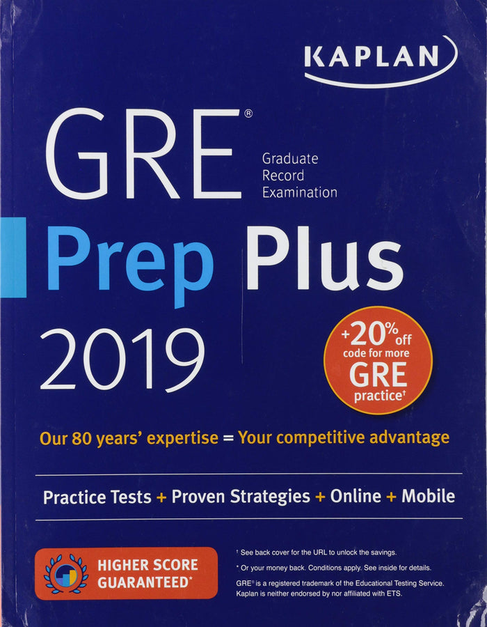 GRE PREP PLUs 2019 by Kaplan - Paperback cover