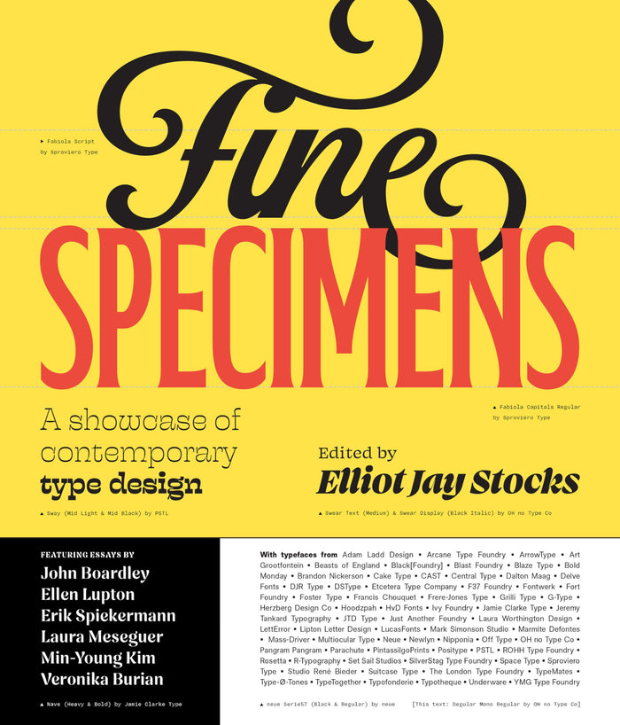 Fine Specimens: A Showcase of Contemporary Type Design by Elliot Jay Stocks - Hardcover cover