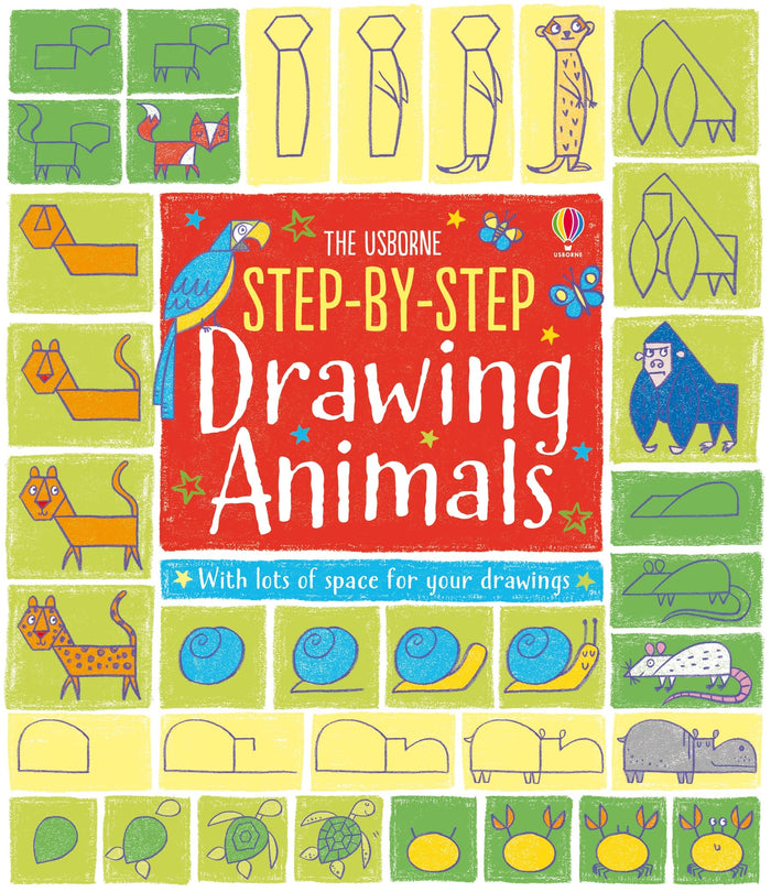Step-by-Step Drawing Animals by Fiona Watt - Paperback cover