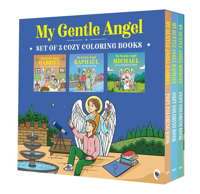My Gentle Angel: Set of 3 Cozy Coloring Books by White Arrow Books - Paperback cover