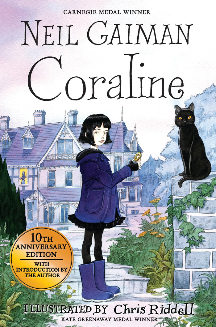 Front cover of the Paperback book 'CORALINE Neil Gaiman' by Neil Gaiman.