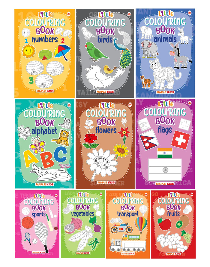 Colouring Books - 1 (Set of 10 Books) by Maple Press - Paperback cover