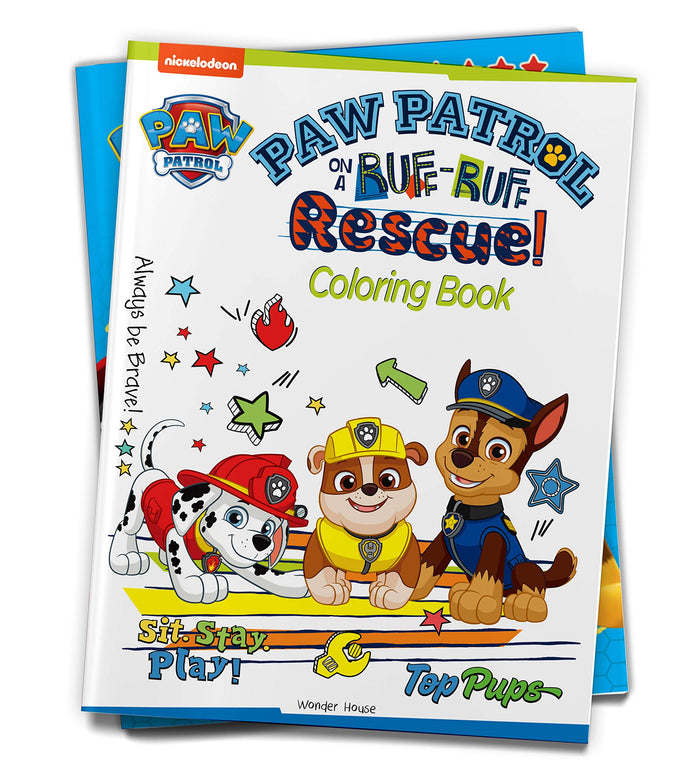Paw Patrol On A Ruff-Ruff Rescue: Paw Patrol Coloring Book For Kids by Wonder House Books - Paperback cover