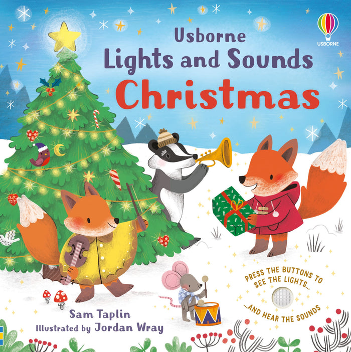 Lights and Sounds Christmas by Sam Taplin - Board Book cover