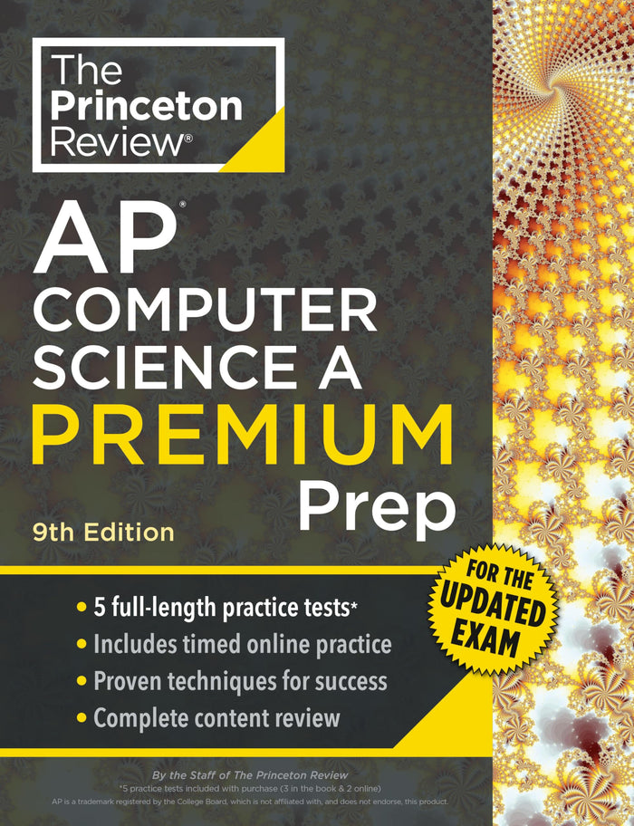 Princeton Review AP Computer Science A Premium Prep, 9th Edition: For the NEW 2026 Exam: 5 Practice Tests + Digital Practice Online + Content Review (College Test Preparation) by The Princeton Review - Paperback cover