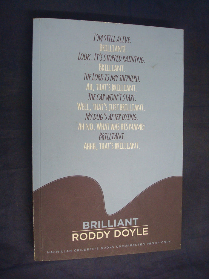 Brilliant by Roddy Doyle - Paperback cover