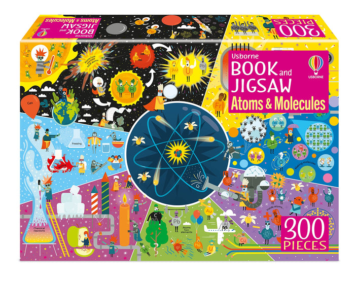 Usborne Book and Jigsaw Atoms and Molecules by Rosie Dickins and Shaw Nielsen - Paperback cover